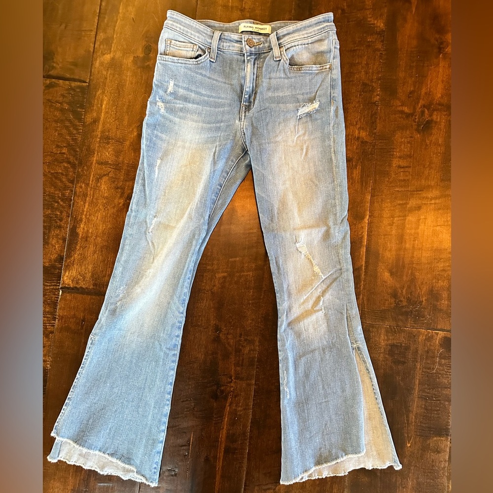 Flying Monkey Split Hem Flared Crop